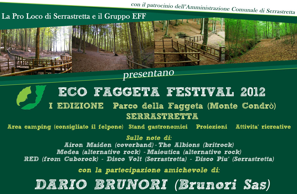 Calabria: Il 24 agosto l'Eco Faggeta Festival a Serrastretta