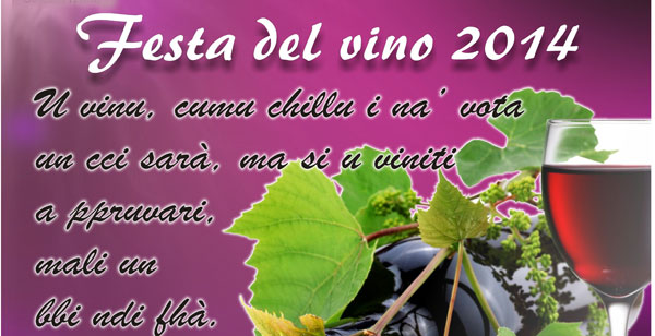 Lamezia: L’8 novembre Festa del vino 2014 
