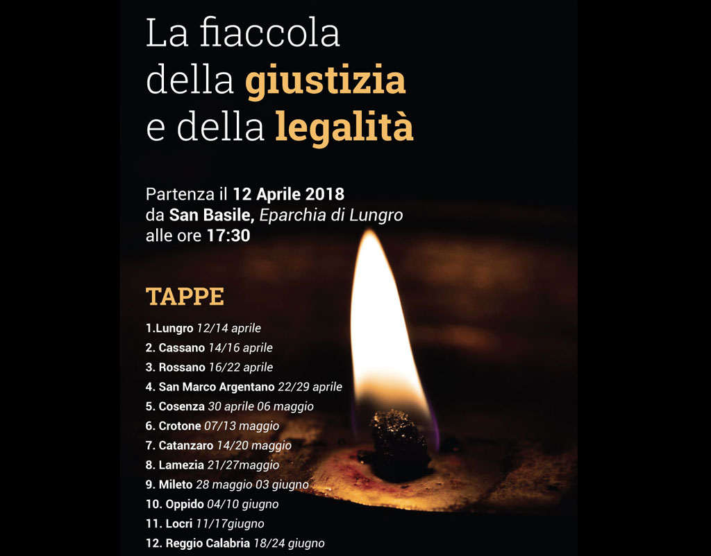 Lamezia, a maggio farà tappa anche in città la fiaccola della giustizia e della legalità