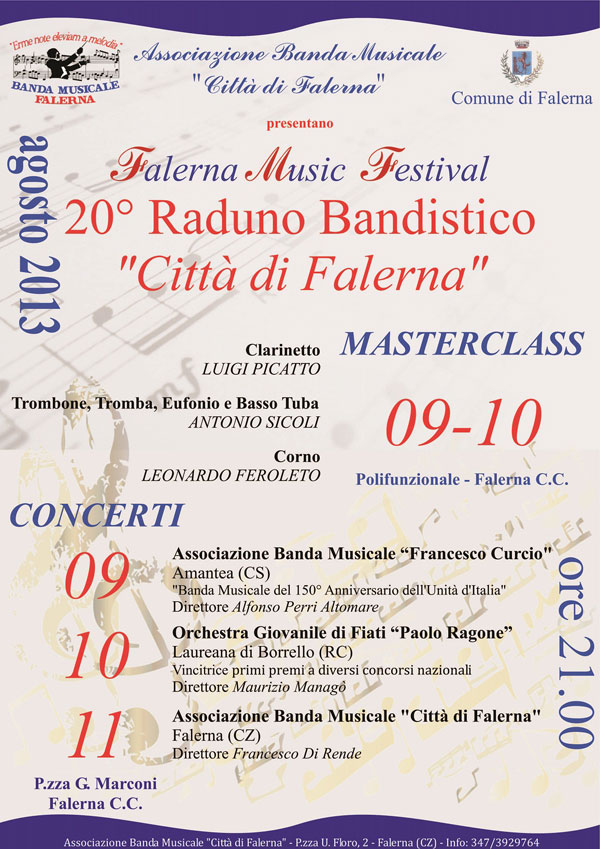 Calabria: Questa sera al via Falerna Music Festival