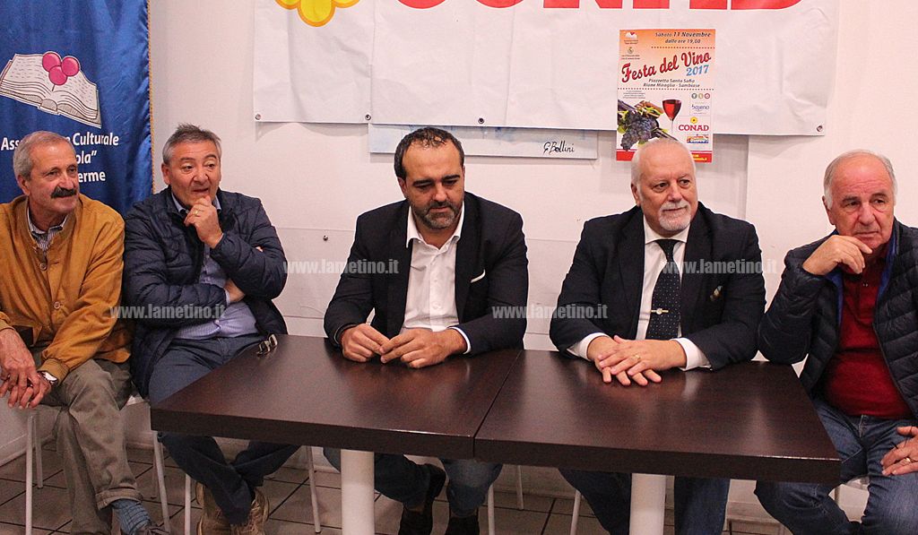 Lamezia: presentata la “Festa del vino 2017”, l’11 novembre nel rione Miraglia a Sambiase