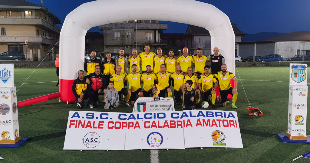 Il Boys Marinate si aggiudica la coppa Calabria amatori Asc calcio a11 over35