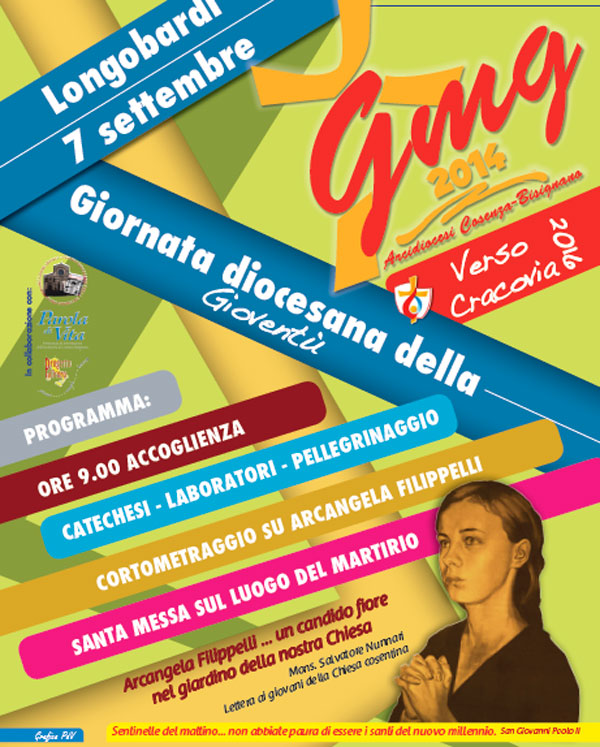 Calabria: A Longobardi la Giornata diocesana della Gioventù il 7 settembre 