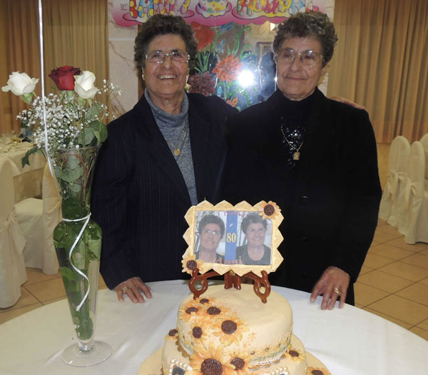 Due gemelle lametine festeggiano i loro 80 anni