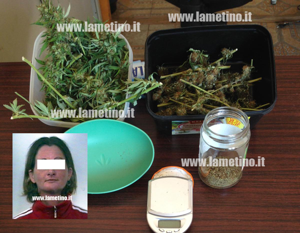 Arrestata 38enne a Gizzeria per detenzione marijuana