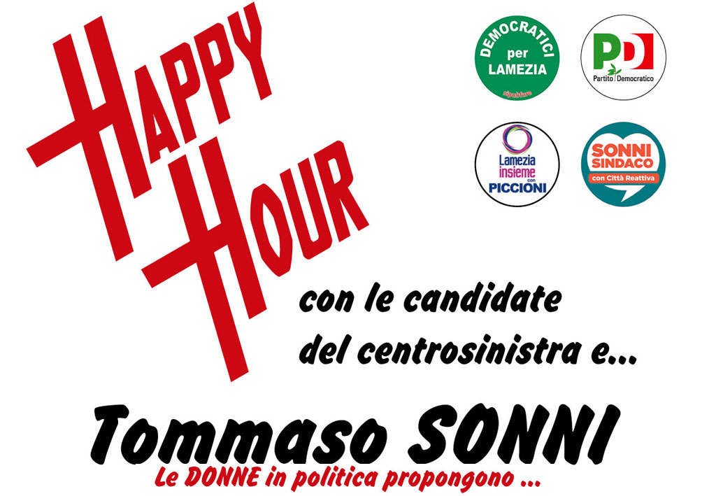Lamezia: Happyhour con candidate centrosinistra e Tommaso Sonni