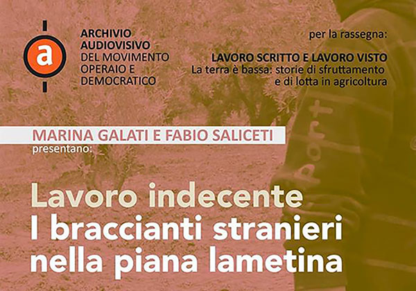 Lamezia, presentazione del dossier “Lavoro indecente” il 6 marzo al Chiostro