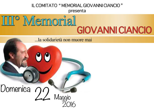 Tutto pronto per la Terza Edizione del Memorial "Giovanni Ciancio" a Catanzaro