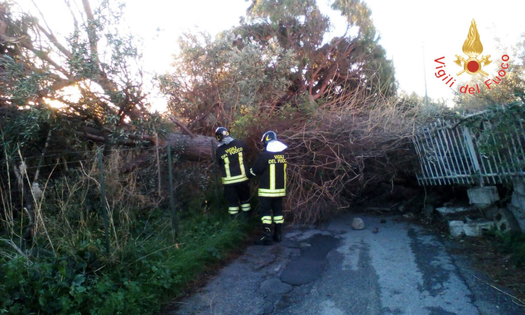 Situazione maltempo in Calabria, oltre 200 le richieste di intervento arrivate ai Vvf 