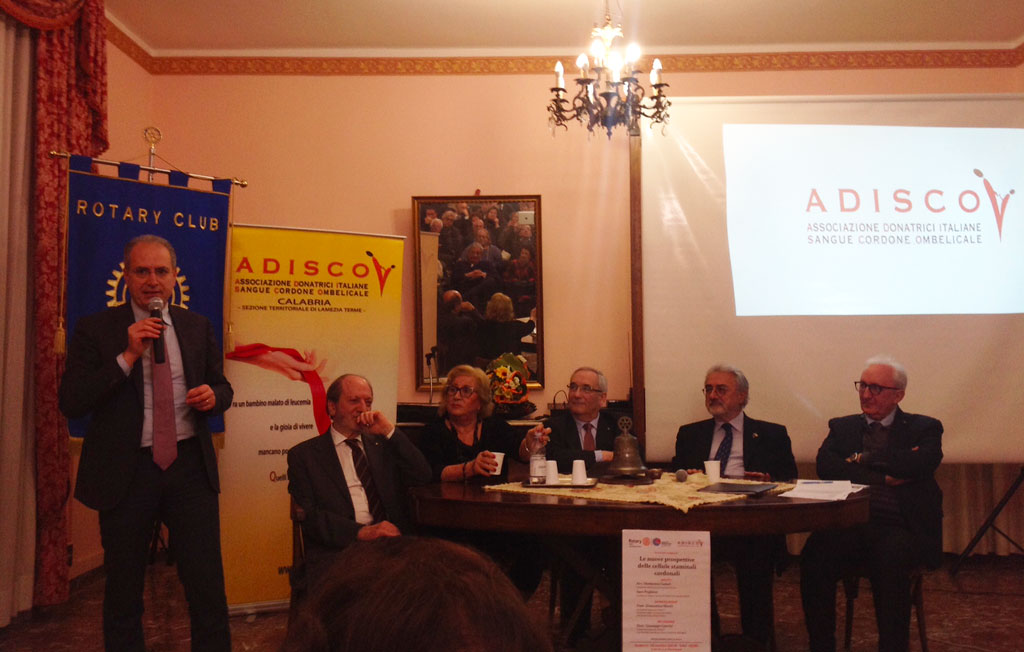 Lamezia, l'importanza della donazione del cordone ombelicale al centro di un convegno Adisco e Rotary