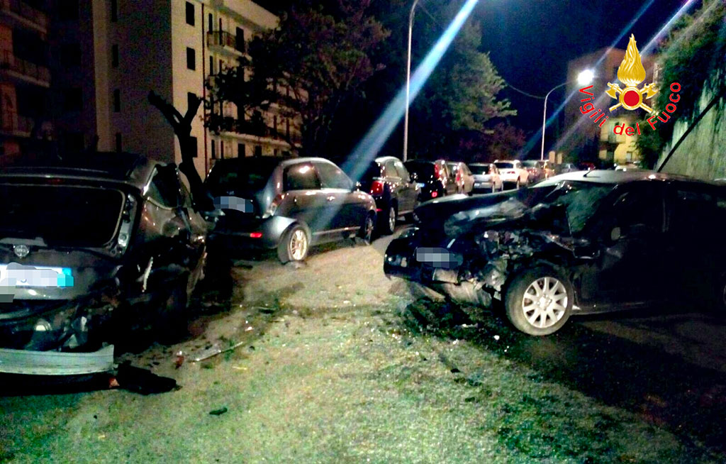 Incidente a Catanzaro: perde controllo e si scontra con auto in sosta, un ferito