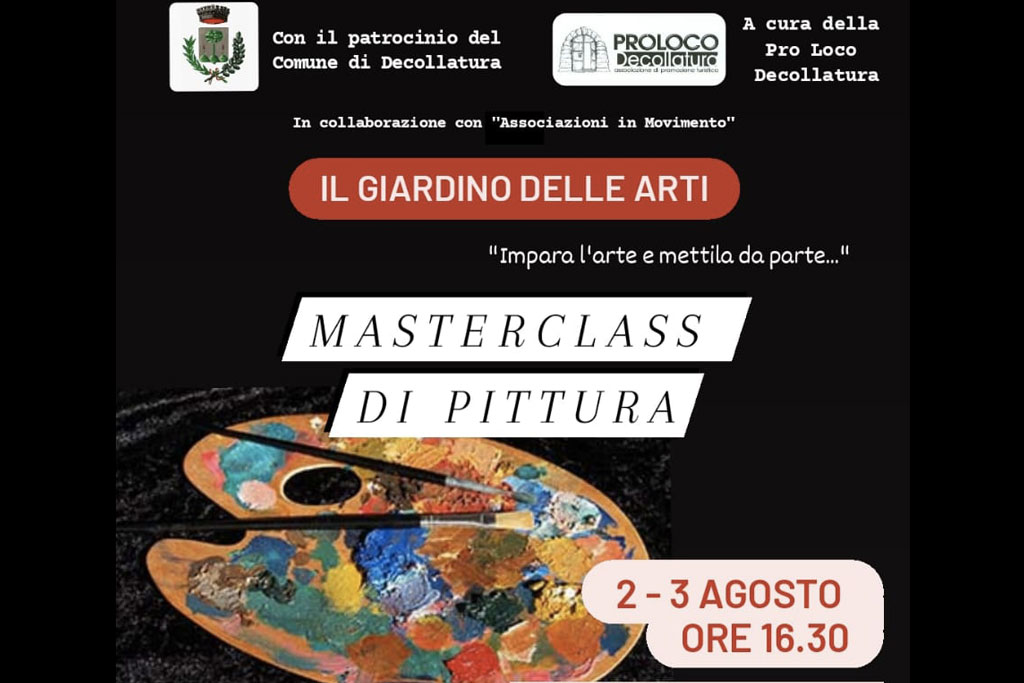 Il “Giardino delle arti” ospita una masterclass di pittura a Decollatura 