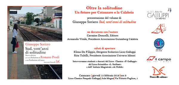 “Un futuro per Catanzaro e la Calabria”, giovedì 18 al Galluppi con Soriero
