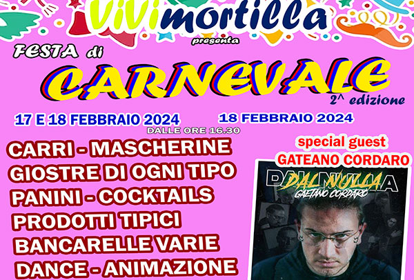 Tutto pronto per la ‘Festa di Carnevale di Mortilla’ il 17 e 18 febbraio