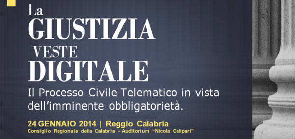 Calabria: Convegno “La Giustizia digitale” domani in Consiglio regionale 