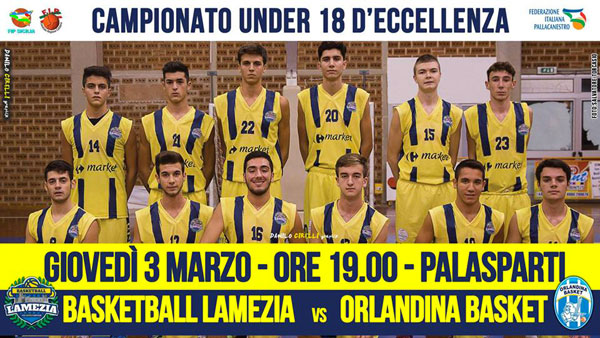 Lamezia Basketball under 18 affronta l’Orlandina Basket