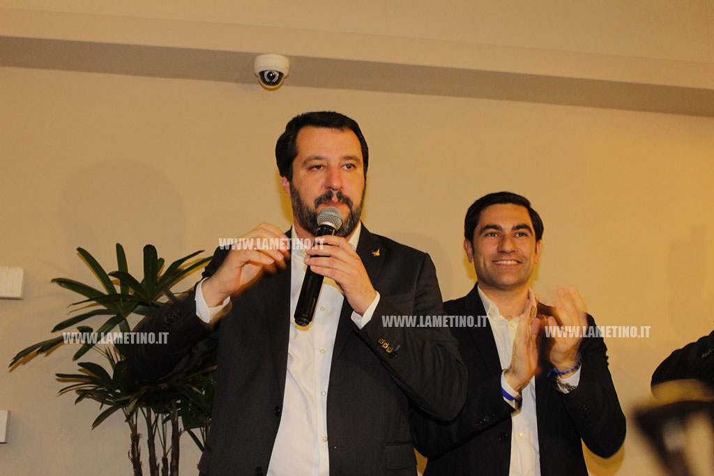 Lamezia, Salvini: “Prossimo obiettivo è governare la Calabria, gli amici del Pd facciano le valigie in regione” - VIDEO