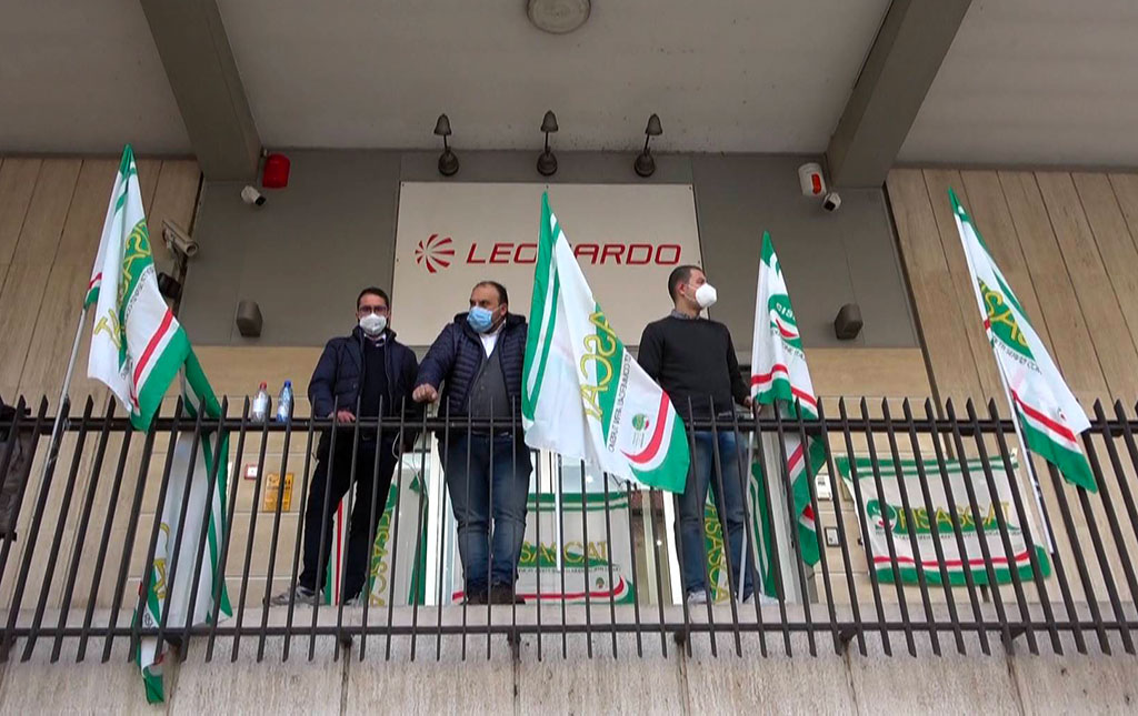 Sit-in lavoratori Leonardo Spa Lamezia, Fisascat Cisl: "Vergognoso atteggiamento della multinazionale"