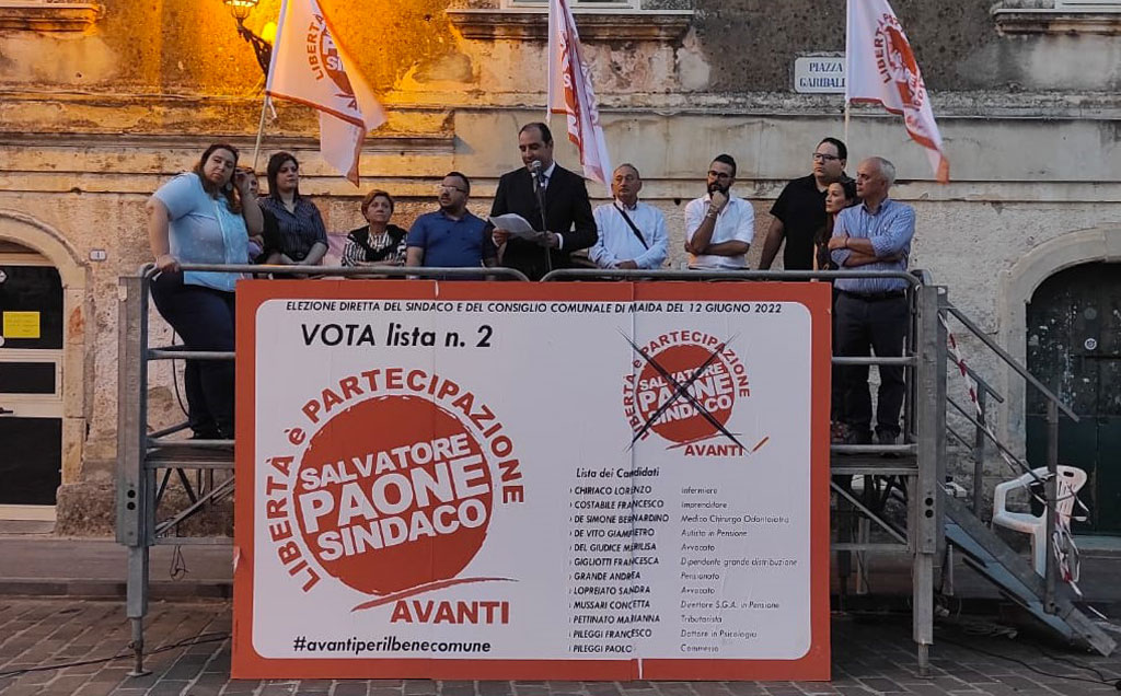 “Libertà è Partecipazione”: chiude campagna elettorale a sostegno di Paone sindaco giovedì a Vena e venerdì a Maida