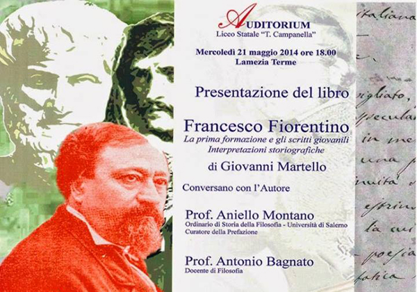 Lamezia: Presentatazione libro su Francesco Fiorentino ad Auditorium Campanella 