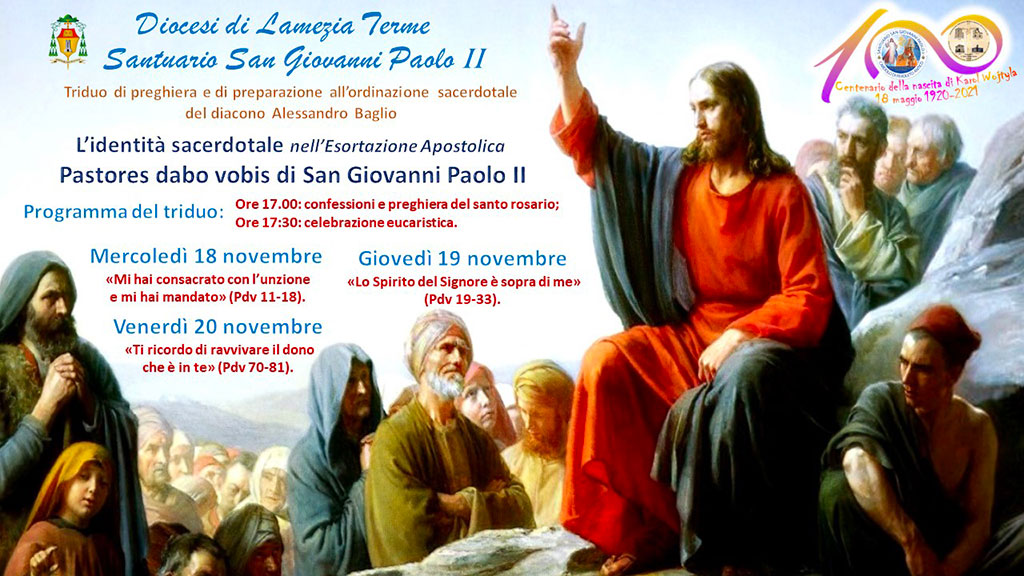 Lamezia, dal 18 novembre triduo di preghiera per ordinazione presbiterale di don Alessandro Baglio