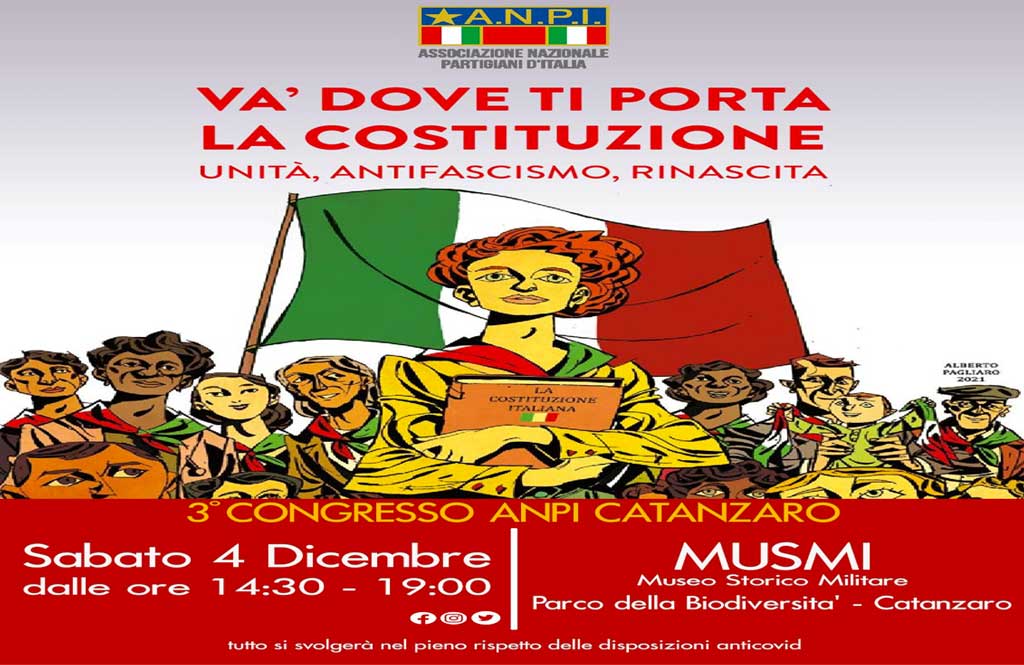 Terzo congresso provinciale ANPI Catanzaro il 4 dicembre