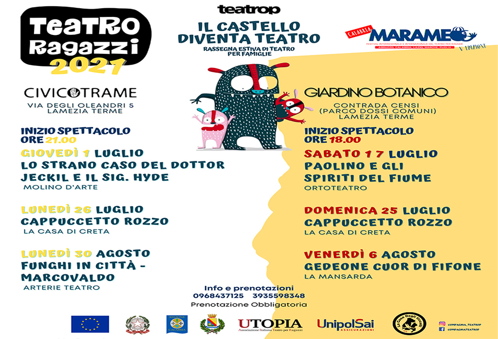 Lamezia, TeatroP torna con l'edizione 2021 di Teatro Ragazzi 