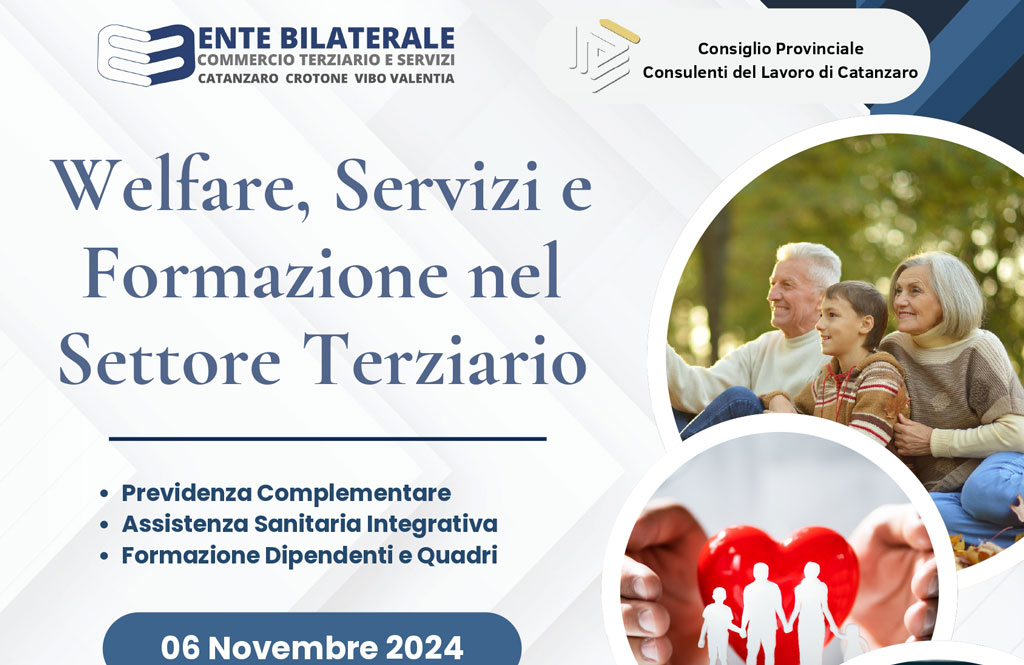 Lamezia, vicepresidente Confcommercio a convegno “Welfare servizi e formazione nel settore terziario” il 6 novembre