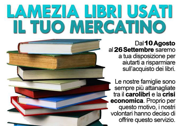 Lamezia: CasaPound, dal 10 agosto ritorna il “Mercatino del libro usato”