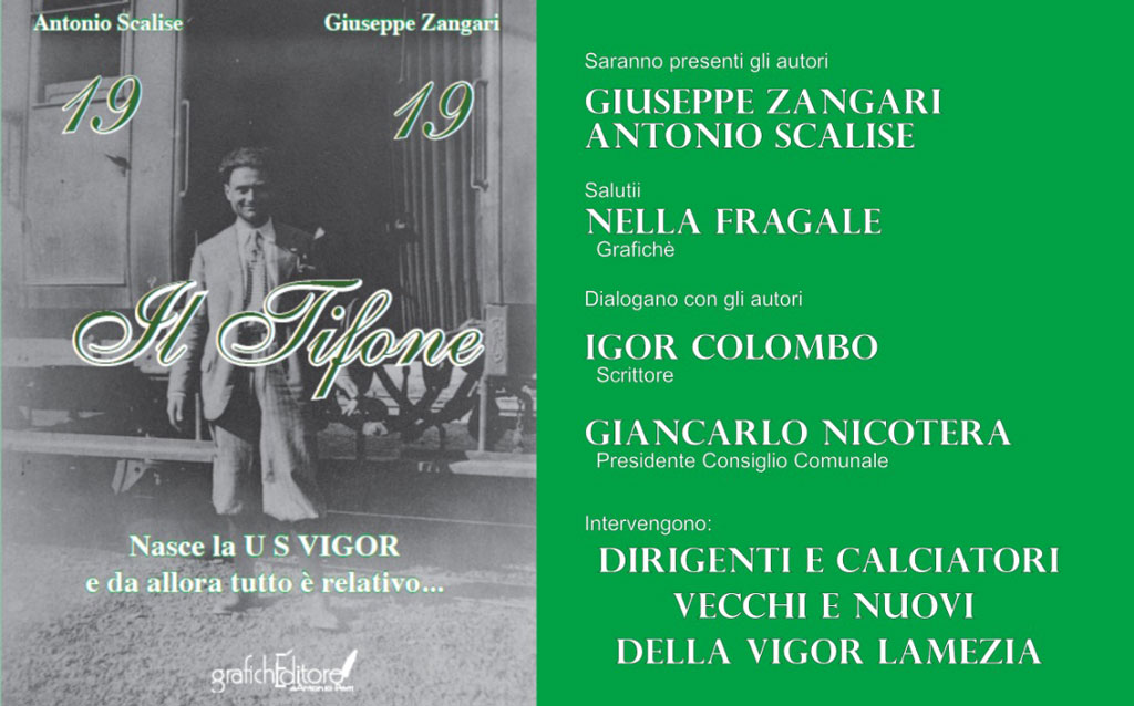 Lamezia, "Il Tifone": al Chiostro la presentazione del libro dedicato alla nascita della Vigor
