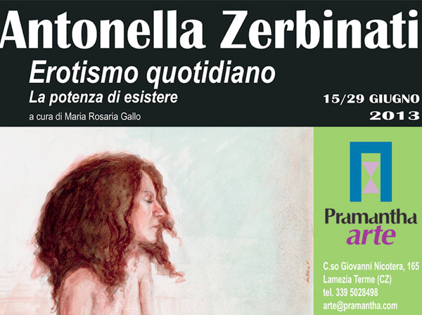 Lamezia: Pramantha Arte, Antonella Zerbinati in mostra dal 15 al 29 giugno