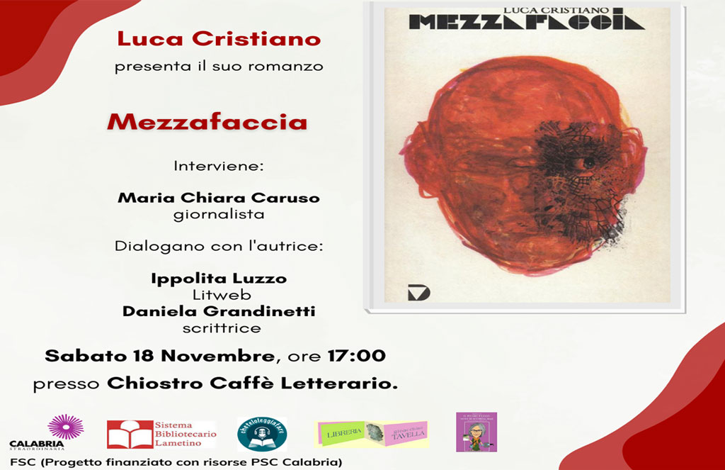 Lamezia, Luca Cristiano ospite per la rassegna letteraria “Le stagioni del libro” il 18 novembre