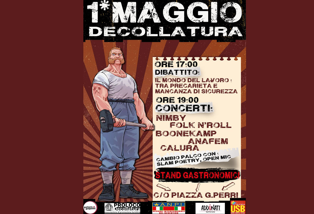 Festa del 1° maggio a Decollatura: dibattito e Musica per la giornata dei lavoratori