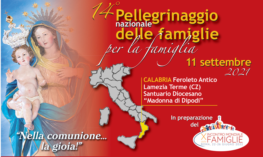 Al Santuario Madonna di Dipodi l'11 settembre il pellegrinaggio regionale delle Famiglie 