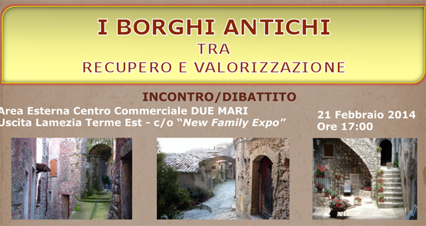 Lamezia: Il 21 febbraio convegno ‘I borghi antichi’