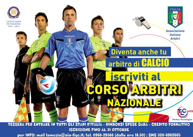 Lamezia: Calcio, ultimi giorni per iscriversi a Corso Arbitri organizzato da Sezione Aia