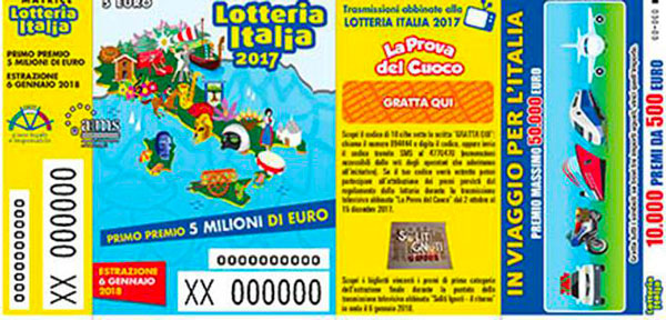 Lotteria Italia: la dea bendata bacia Anagni, a Corigliano vinti 50mila euro, due premi da 20mila euro a Lamezia e Soverato
