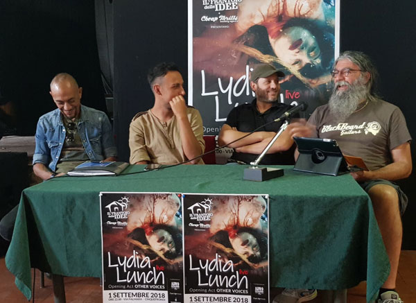 Al via dal 31 agosto il tour calabrese di Lydia Lunch