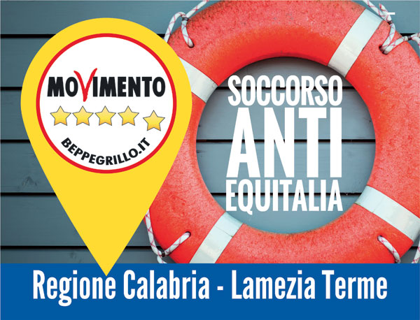 Lamezia, M5S: domenica 15 inaugurazione punto "Sos antiEquitalia"