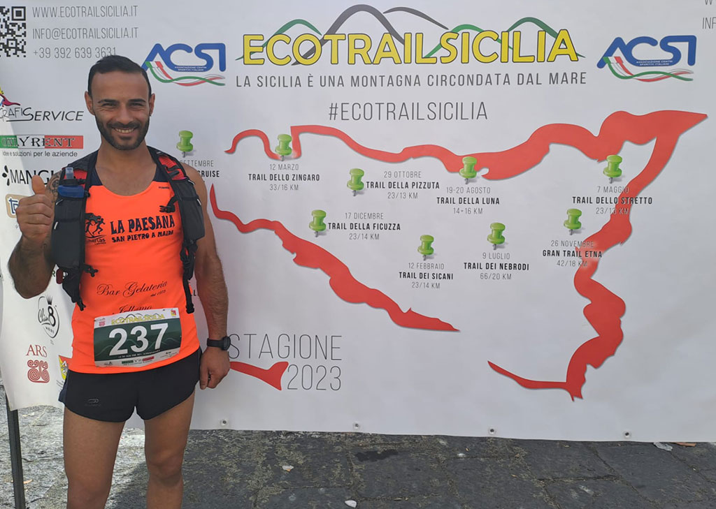 Antonio Maggisano della Libertas Lamezia vince in Sicilia al Trail di Mazzaporro