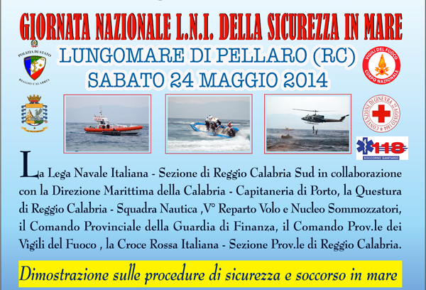 Calabria: Il 24 maggio Giornata Sicurezza in Mare a Reggio
