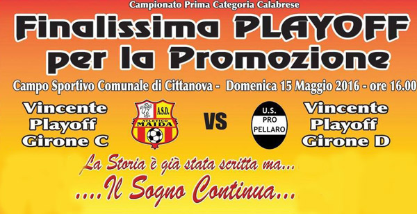 Spareggio che vale la Promozione a Cittanova tra Atletico Maida e Pro Pellaro