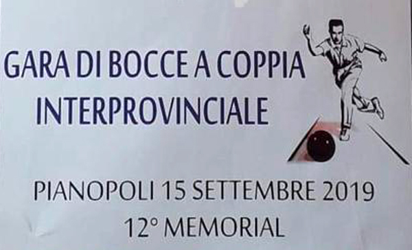 Gara di bocce, torna l'appuntamento con il tradizionale Memorial "Vincenzo Fazio e Raffaele De Lorensis" a Pianopoli