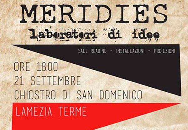Lamezia: Il 21 settembre laboratorio idee Meridies con poetessa Lauria al S. Domenico