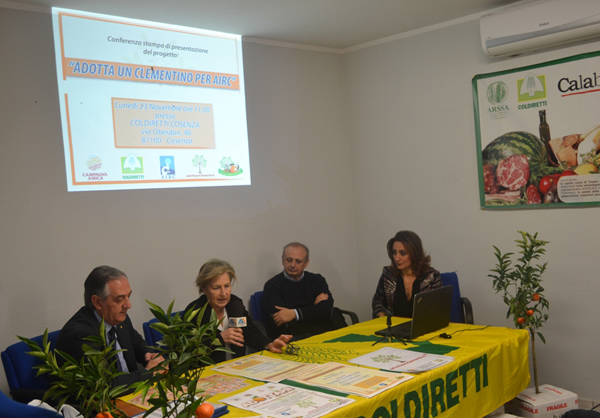 Coldiretti, presentato a Cosenza il progetto “Adotta un Clementino Per Airc”,