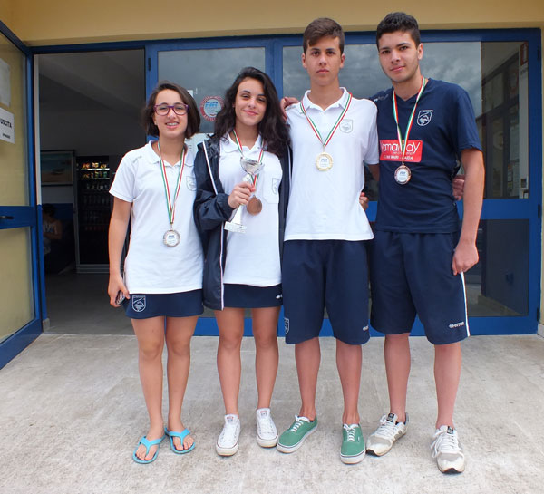 Nuoto: cinque medaglie per la Rari Nantes Lamezia