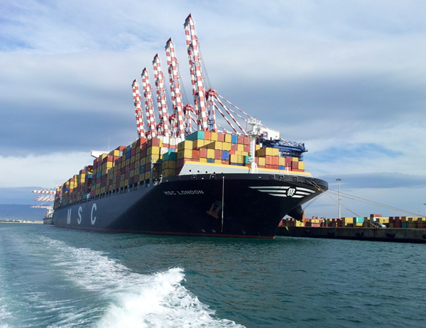 Calabria: ammiraglia flotta-transhipment di Msc a porto Gioia Tauro