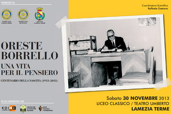 Lamezia: Rotary Club organizza giornata in ricordo di Oreste Borrello
