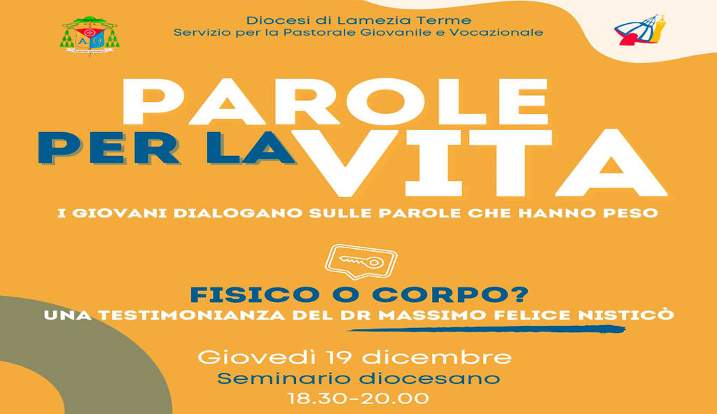 Lamezia, terzo incontro “Parole per la vita” il 19 dicembre nell’ex seminario vescovile