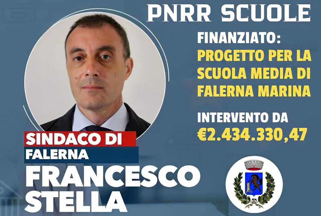 Finanziato progetto per scuola media di Falerna Marina: la soddisfazione del Comune 